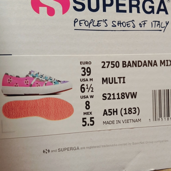 Superga Bandana Mix Print Canvas Shoes - Picture 4 of 4